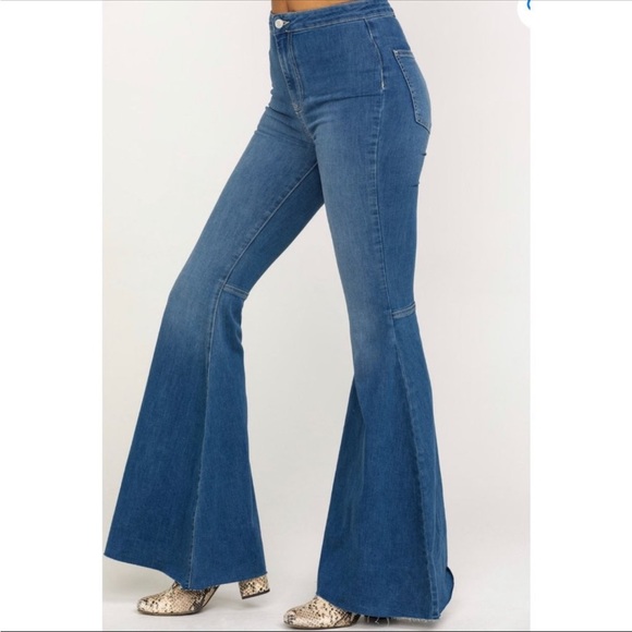 Free People We The Free Just Float High Waist Bellbotton Jeans - Picture 3 of 11